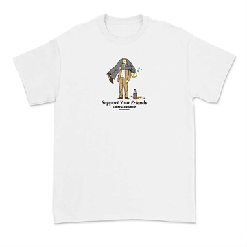 Censorship Skateboards T-shirt Support White